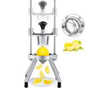 JG-15 compact manual hand-press vegetable cutter, aluminium and stainless steel