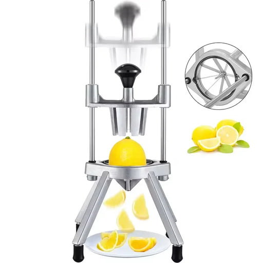JG-15 compact manual hand-press vegetable cutter, aluminium and stainless steel