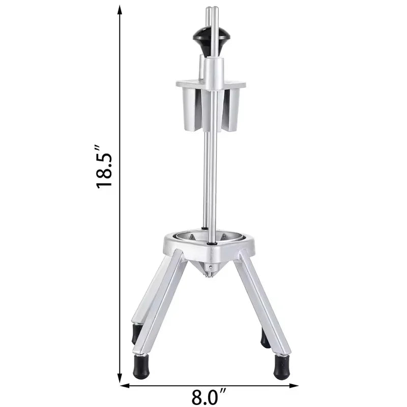 JG-15 compact manual hand-press vegetable cutter, aluminium and stainless steel
