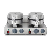 WXL-2207B-2 double waffle cone maker, two 18.5cm plates