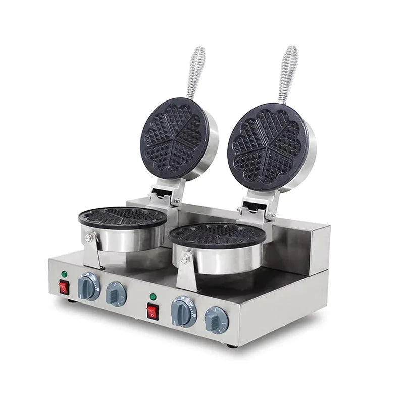 WXL-2207B-2 double waffle cone maker, two 18.5cm plates