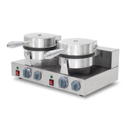 WXL-2207B-2 double waffle cone maker, two 18.5cm plates