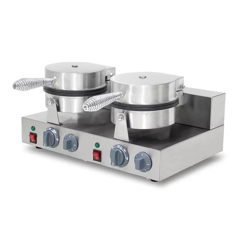 WXL-2207B-2 double waffle cone maker, two 18.5cm plates