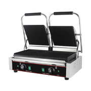 CHZ-810-2 double-plate electric contact grill with fully ribbed plates