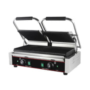 CHZ-810-2 double-plate electric contact grill with fully ribbed plates