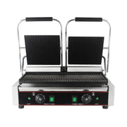 CHZ-810-2 double-plate electric contact grill with fully ribbed plates
