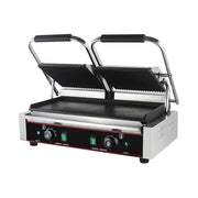 CHZ-810-2A double electric contact grill with ribbed and smooth plates
