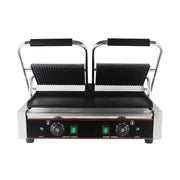 CHZ-810-2A double electric contact grill with ribbed and smooth plates