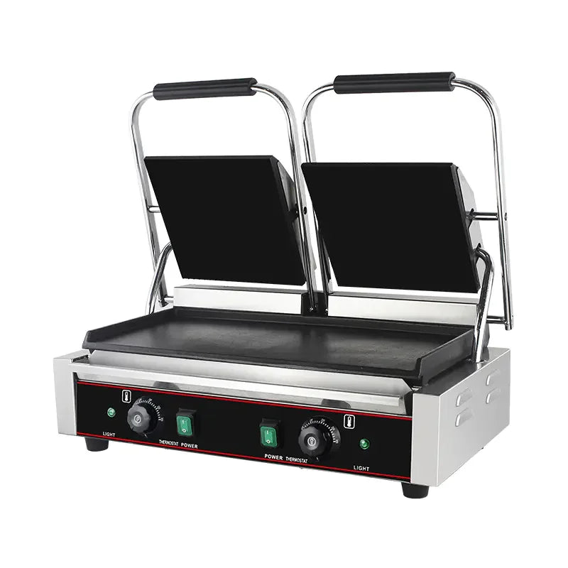 CHZ-810-2B double electric contact grill with smooth non-stick plates