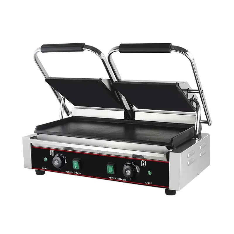 CHZ-810-2B double electric contact grill with smooth non-stick plates