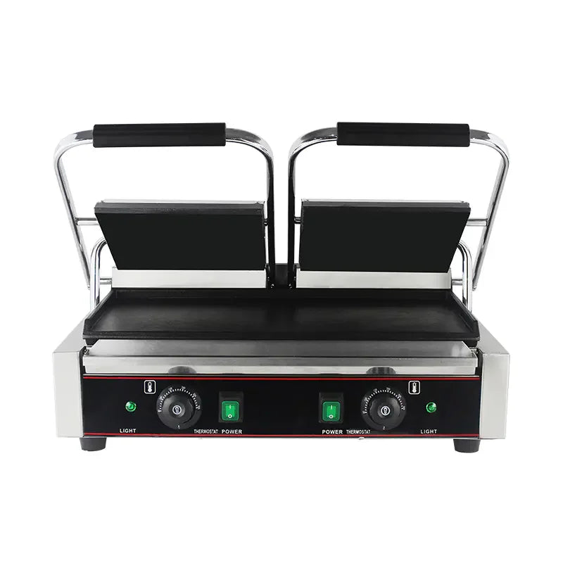 CHZ-810-2B double electric contact grill with smooth non-stick plates