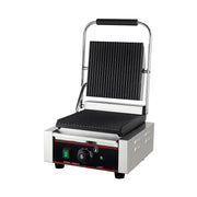 CHZ-810 electric contact grill with ribbed non-stick cast-iron plates