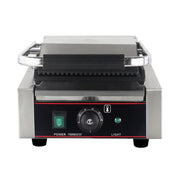 CHZ-810 electric contact grill with ribbed non-stick cast-iron plates