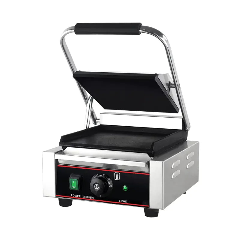 CHZ-810B electric contact grill with flat non-stick cast-iron plates