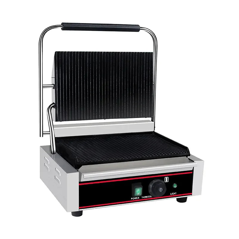 CHZ-820 portable electric contact grill with black non-stick iron plates