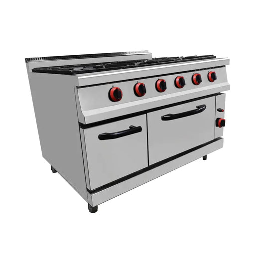 GSO-6E European-style stainless steel gas cabinet cook stove with oven and storage