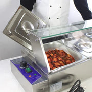 RTC-3H 3-pan countertop electric bain marie, stainless steel
