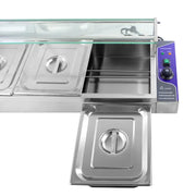 RTC-3H 3-pan countertop electric bain marie, stainless steel