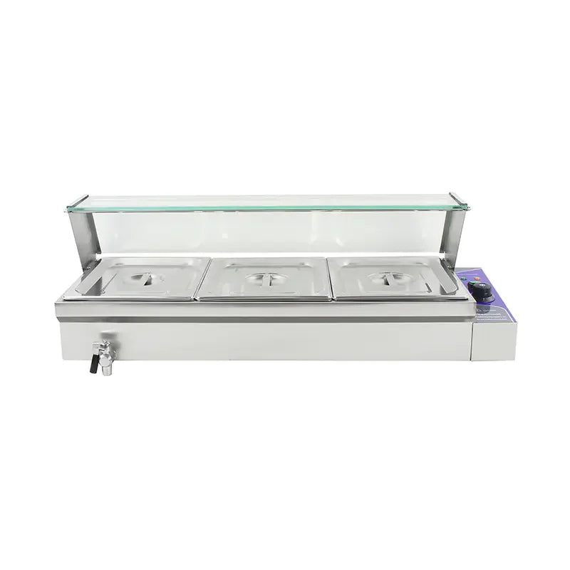 RTC-3H 3-pan countertop electric bain marie, stainless steel