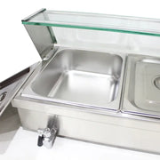 RTC-3H 3-pan countertop electric bain marie, stainless steel