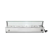 RTC-4D commercial electric bain marie food warmer with tempered glass guard and 1/2 GN pans