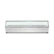 RTC-4D commercial electric bain marie food warmer with tempered glass guard and 1/2 GN pans