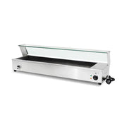 RTC-4D commercial electric bain marie food warmer with tempered glass guard and 1/2 GN pans