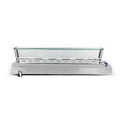 RTC-6H 6-pan countertop electric bain marie, stainless steel