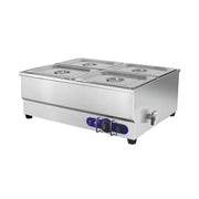 SB-2T(1/4) countertop commercial electric bain marie food warmer with four 1/4 GN pans