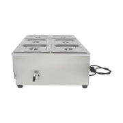 SB-2T(1/6) countertop commercial electric bain marie food warmer with six 1/6 GN pans