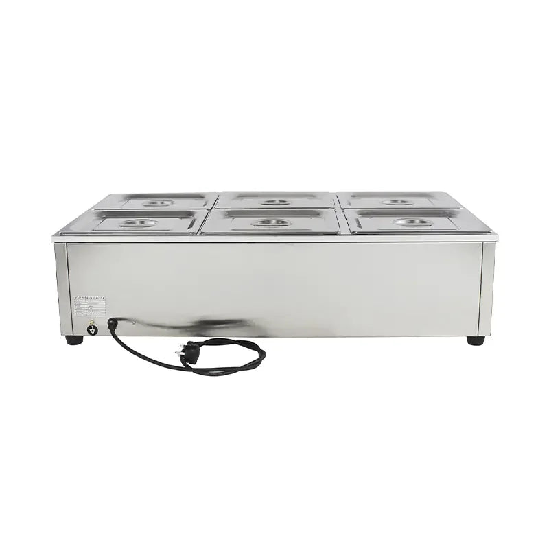 SB-2T(1/6) countertop commercial electric bain marie food warmer with six 1/6 GN pans