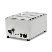 SB-2P compact countertop electric bain marie, stainless steel