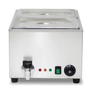 SB-2P compact countertop electric bain marie, stainless steel