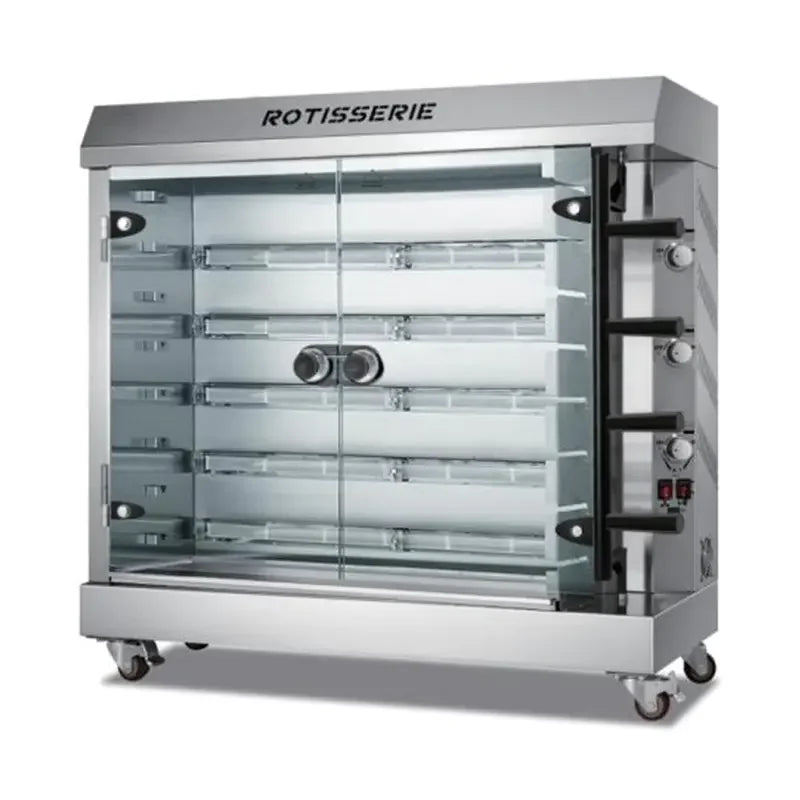 KJL-4E electric commercial chicken rotisserie in stainless steel