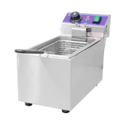 DZL-061B 6L single-tank countertop electric deep fryer, stainless steel