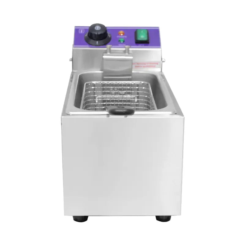 DZL-061B 6L single-tank countertop electric deep fryer, stainless steel