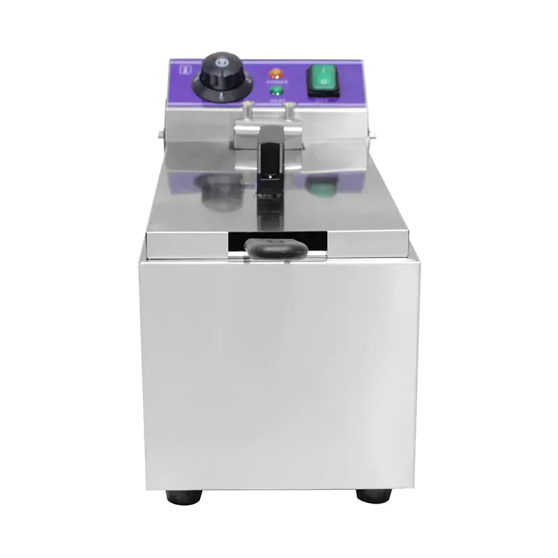 DZL-061B 6L single-tank countertop electric deep fryer, stainless steel