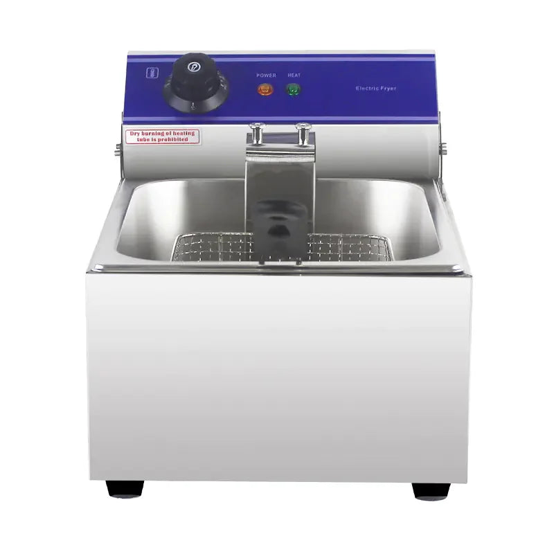DZL-10B 10L single-tank countertop electric deep fryer, stainless steel