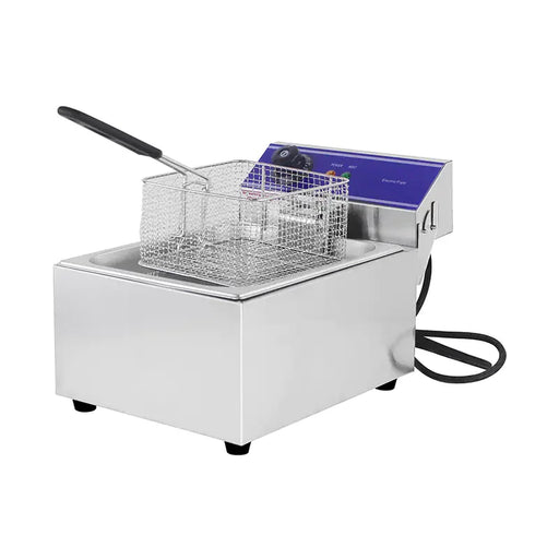 DZL-10B 10L single-tank countertop electric deep fryer, stainless steel
