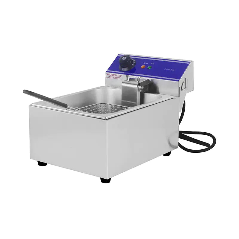 DZL-10B 10L single-tank countertop electric deep fryer, stainless steel
