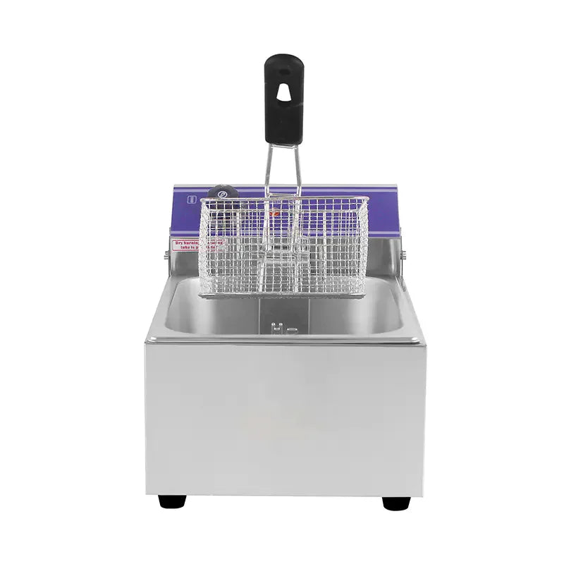 DZL-10B 10L single-tank countertop electric deep fryer, stainless steel