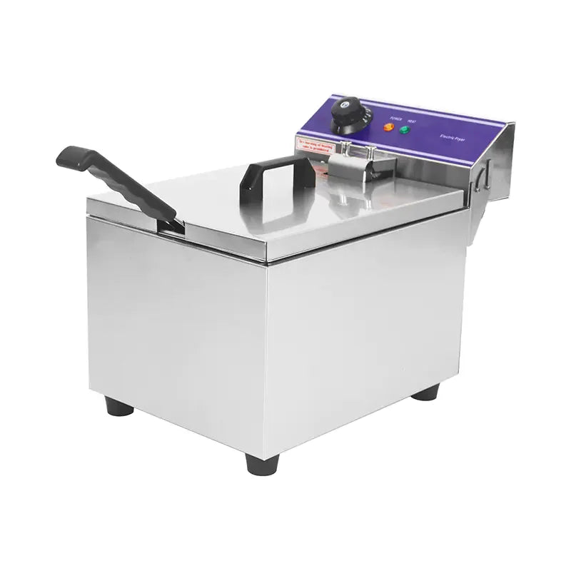 DZL-131B 13L single-tank countertop electric deep fryer, stainless steel