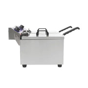 DZL-132B twin-tank countertop electric deep fryer, 13L×2, stainless steel