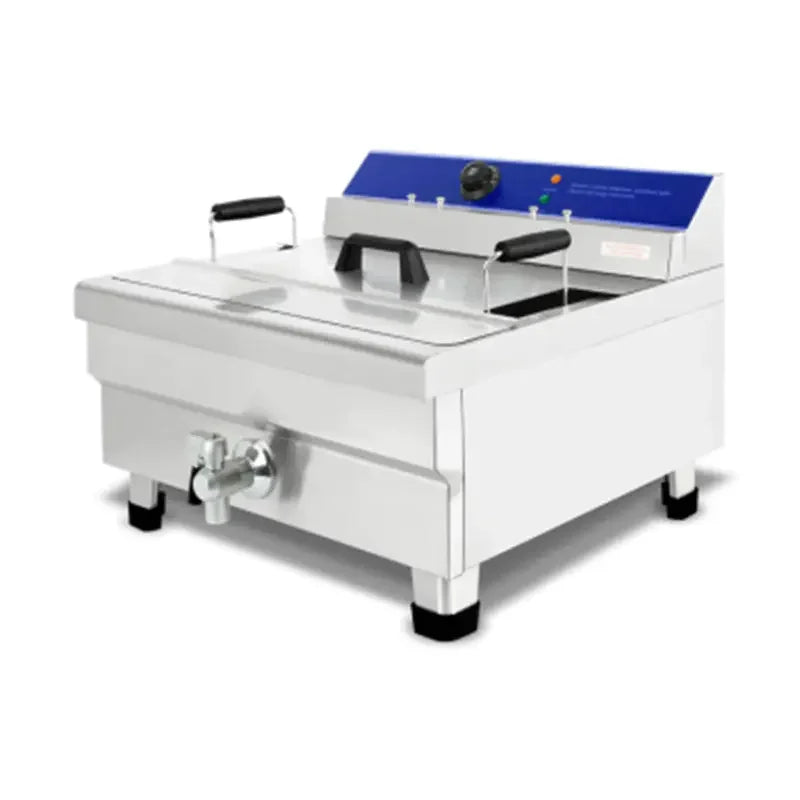 DZL-13B 20L wide-basket electric deep fryer, stainless steel