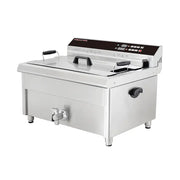 DZL-13EC 20L heavy-duty electric deep fryer with timer, stainless steel