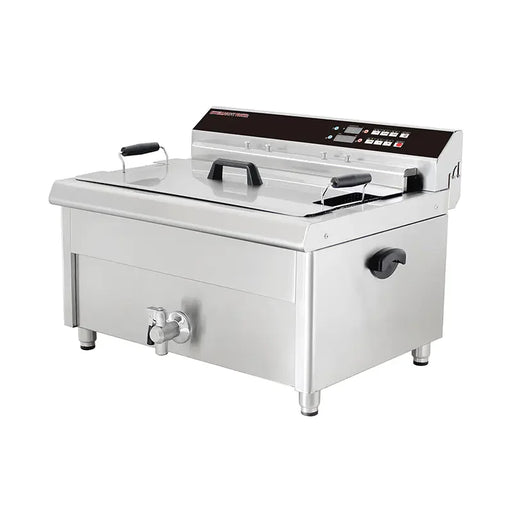 DZL-13EC 20L heavy-duty electric deep fryer with timer, stainless steel