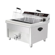 DZL-13EC 20L heavy-duty electric deep fryer with timer, stainless steel
