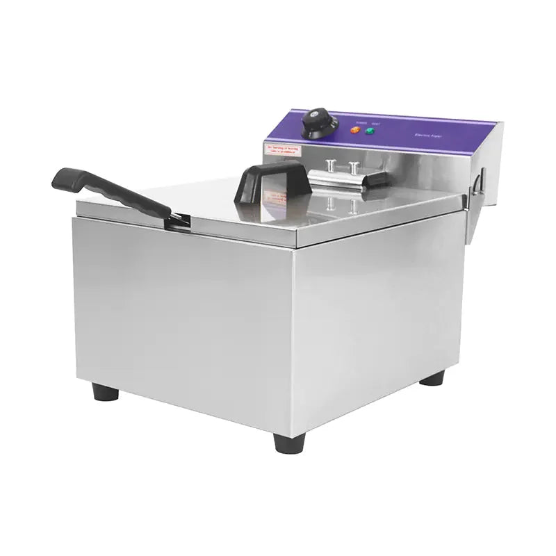 DZL-151B 15L single-tank countertop electric deep fryer, stainless steel