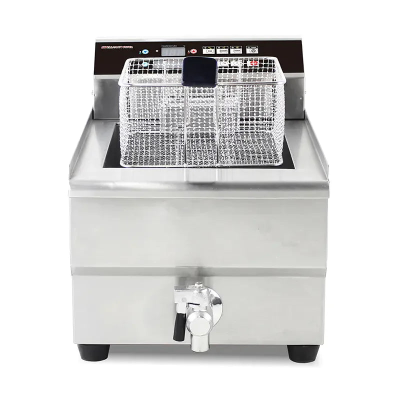 DZL-16LC 16L electric deep fryer with timer, stainless steel