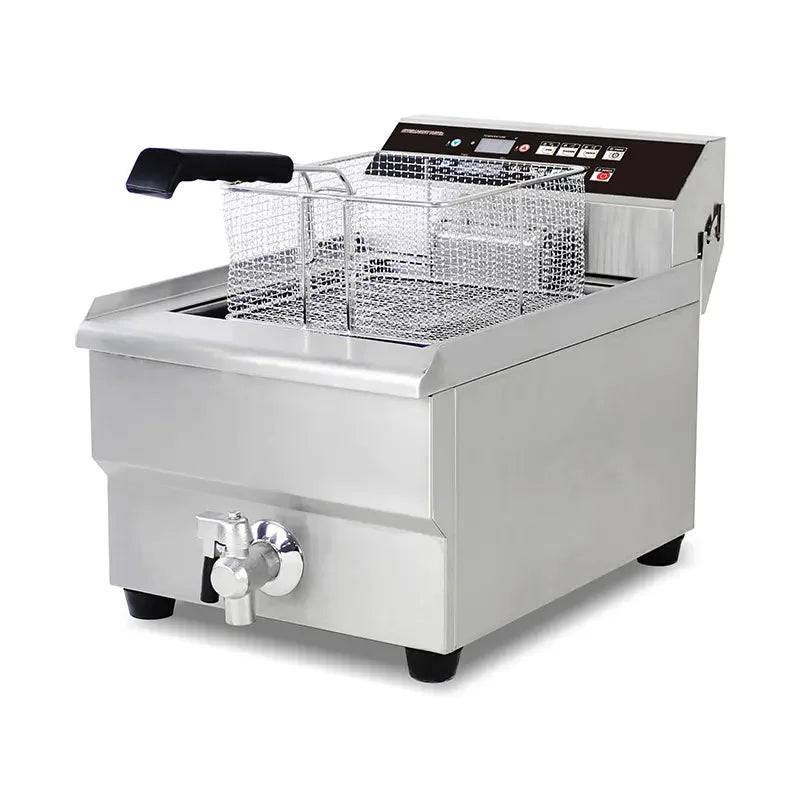 DZL-16LC 16L electric deep fryer with timer, stainless steel